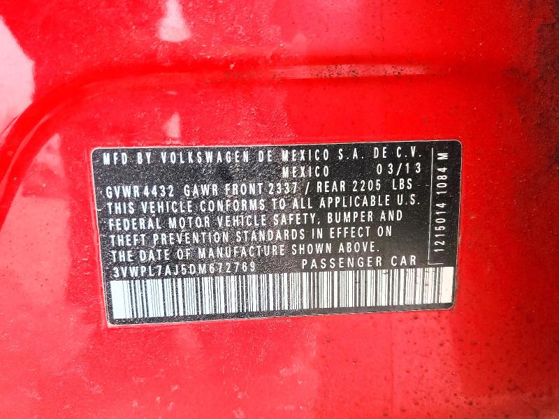 Aukcja sprzedaży 2013 Volkswagen Jetta, vin: 3VWPL7AJ5DM672769, numer aukcji: 79369695