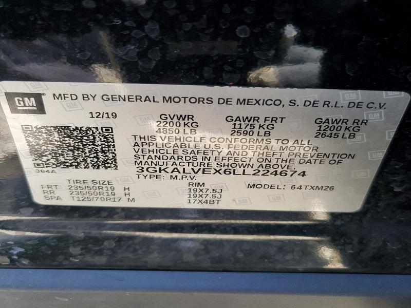46762396 :رقم المزاد ، 3GKALVEX6LL224674 vin ، 2020 Gmc Terrain مزاد بيع