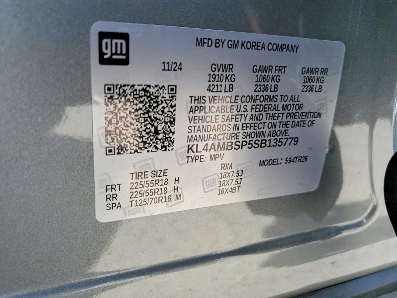 2025 Buick Encore Gx მანქანა იყიდება აუქციონზე, vin: KL4AMBSP5SB135779, აუქციონის ნომერი: 47398646