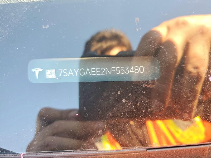Auction sale of the 2022 Tesla Model Y, vin: 7SAYGAEE2NF553480, lot number: 79028275