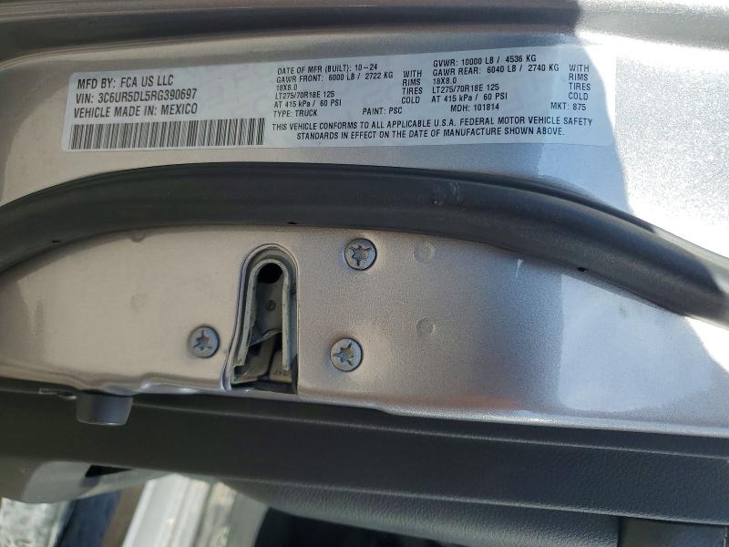 41638096 :رقم المزاد ، 3C6UR5DL5RG390697 vin ، 2024 Ram 2500 مزاد بيع