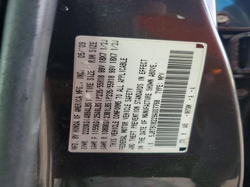 Aukcja sprzedaży 2009 Acura Rdx, vin: 5J8TB18229A007768, numer aukcji: 46050956
