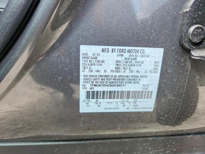79592805 :رقم المزاد ، 1FMUK7DH2SGC66517 vin ، 2025 Ford Explorer مزاد بيع