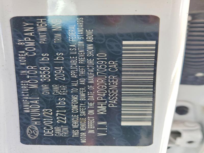 45980176 :رقم المزاد ، KMHLP4DG0RU705910 vin ، 2024 Hyundai Elantra مزاد بيع