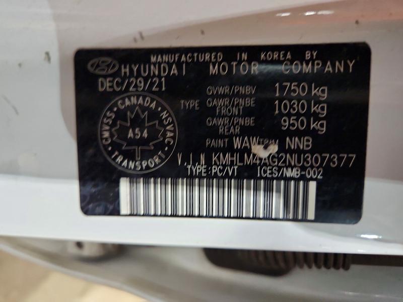 Aukcja sprzedaży 2022 Hyundai Elantra, vin: KMHLM4AG2NU307377, numer aukcji: 79618085