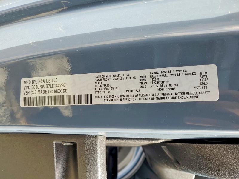 Продаж на аукціоні авто 2020 Ram Promaster 3500, vin: 3C6URVJG7LE142297, номер лоту: 73584675