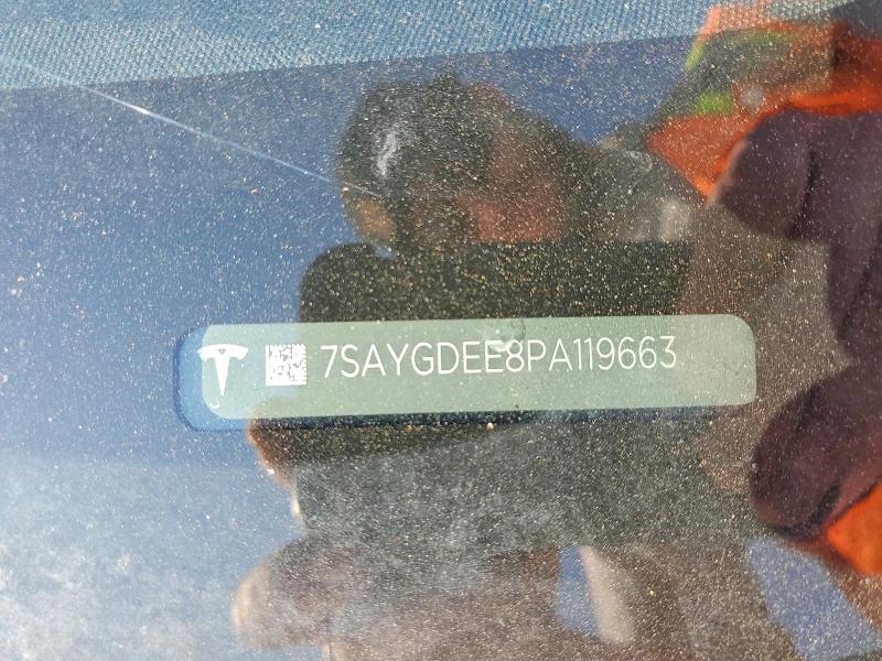 Auction sale of the 2023 Tesla Model Y, vin: 7SAYGDEE8PA119663, lot number: 48084456