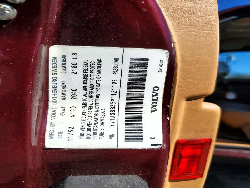 Продаж на аукціоні авто 1993 Volvo 940, vin: YV1JS8835P1121195, номер лоту: 42043446