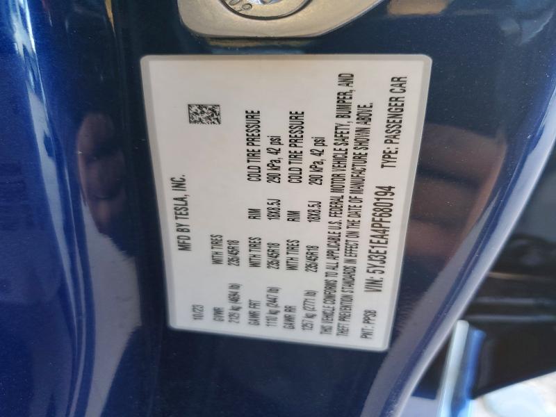 Aukcja sprzedaży 2023 Tesla Model 3, vin: 5YJ3E1EA4PF680194, numer aukcji: 46746366