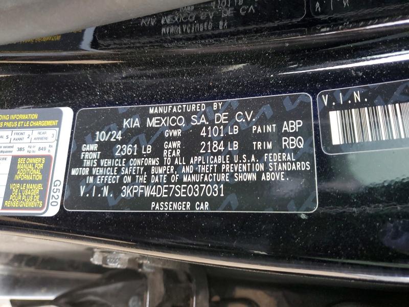 Продажа на аукционе авто 2025 Kia K4, vin: 3KPFW4DE7SE037031, номер лота: 47438126