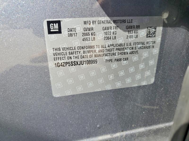 41792636 :رقم المزاد ، 1G4ZP5SSXJU108999 vin ، 2018 Buick Lacrosse مزاد بيع