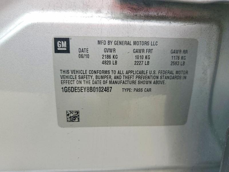Продажа на аукционе авто 2011 Cadillac Cts, vin: 1G6DE5EY8B0102487, номер лота: 41703126