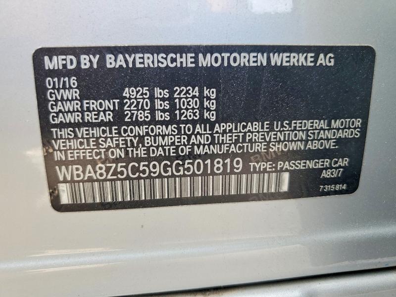 Продажа на аукционе авто 2016 Bmw 328, vin: WBA8Z5C59GG501819, номер лота: 47455436