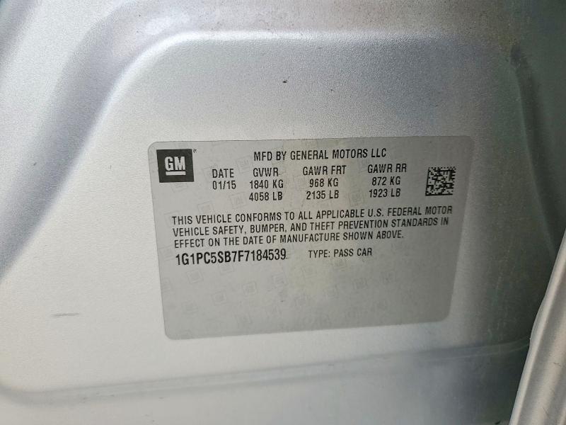 Продаж на аукціоні авто 2015 Chevrolet Cruze, vin: 1G1PC5SB7F7184539, номер лоту: 48301986