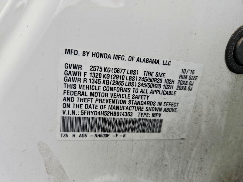 Продажа на аукционе авто 2017 Acura Mdx, vin: 5FRYD4H52HB014363, номер лота: 79192125