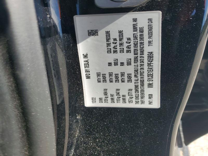 Продажа на аукционе авто 2023 Tesla Model 3, vin: 5YJ3E1EA1PF459894, номер лота: 47010966
