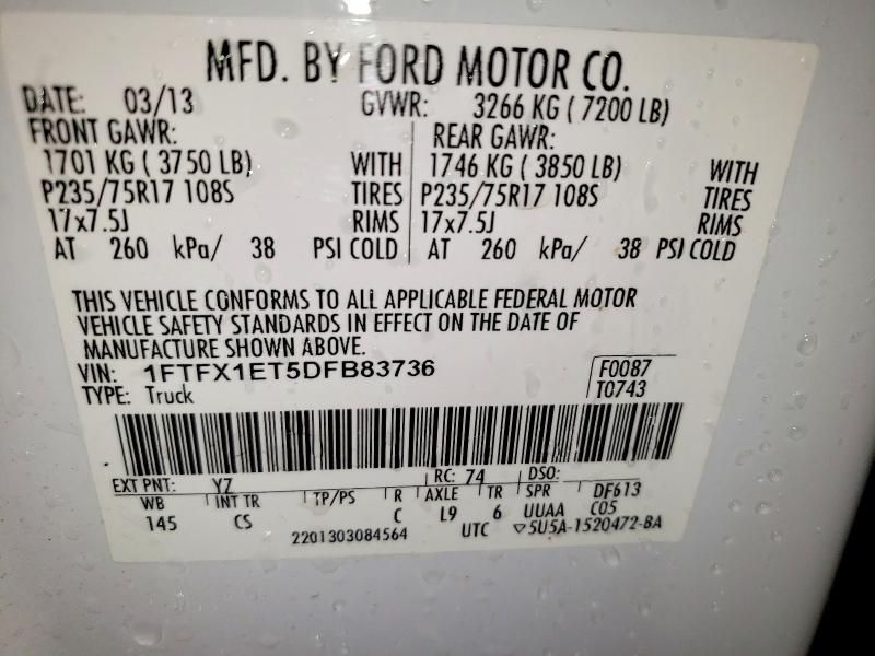 Продаж на аукціоні авто 2013 Ford F150, vin: 1FTFX1ET5DFB83736, номер лоту: 47666426