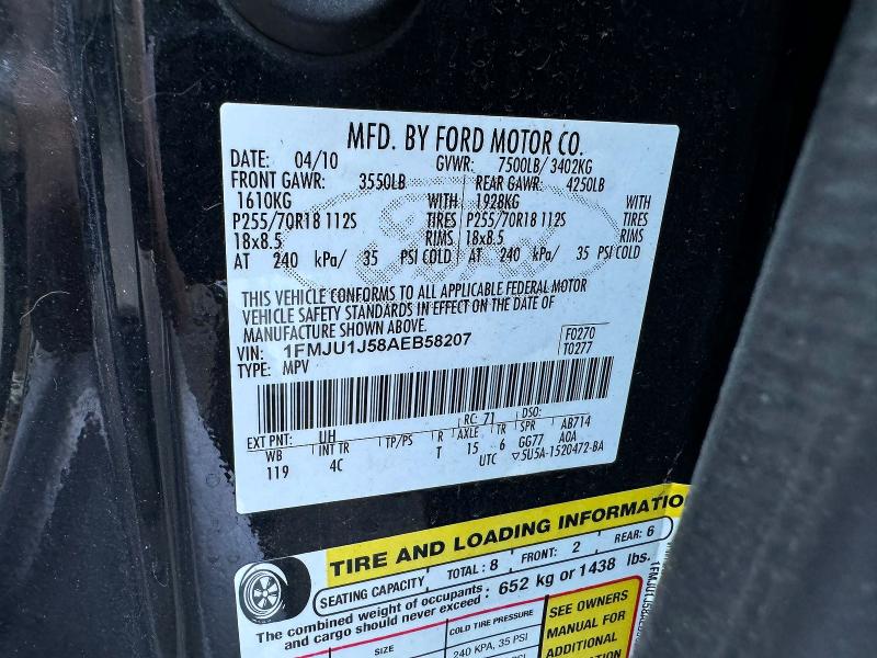 Продажа на аукционе авто 2010 Ford Expedition, vin: 1FMJU1J58AEB58207, номер лота: 45886606