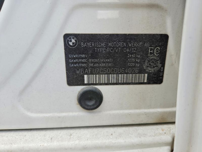 Продажа на аукционе авто 2012 Bmw 535, vin: WBAFU7C50CDU64026, номер лота: 45920656