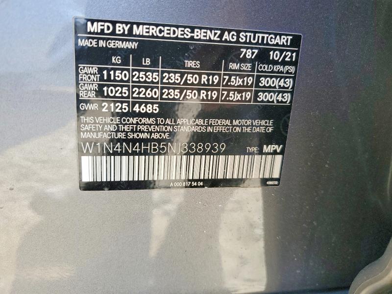 Aukcja sprzedaży 2022 Mercedes-benz Gla, vin: W1N4N4HB5NJ338939, numer aukcji: 47706806