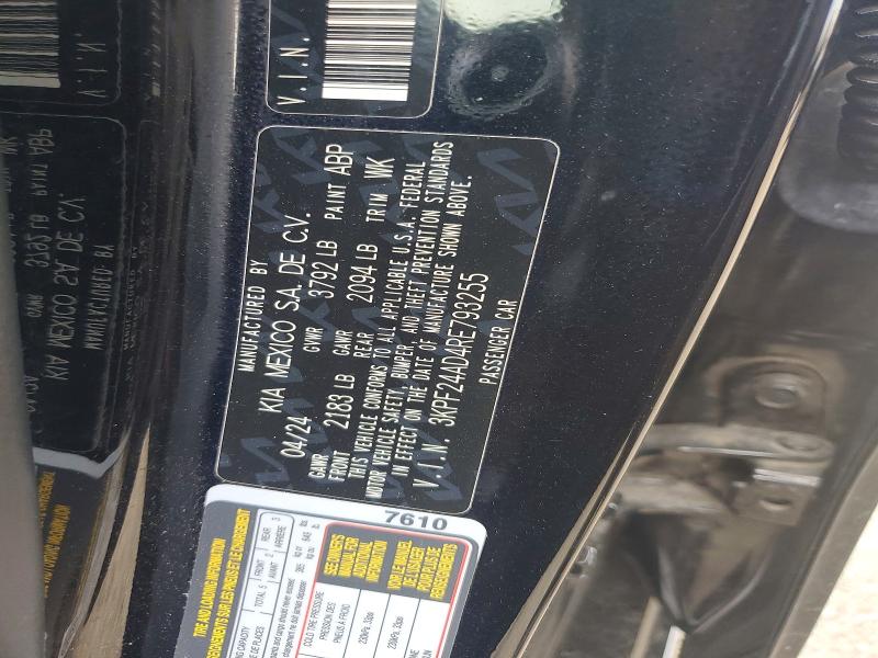 Aukcja sprzedaży 2024 Kia Forte, vin: 3KPF24AD4RE793255, numer aukcji: 47342446