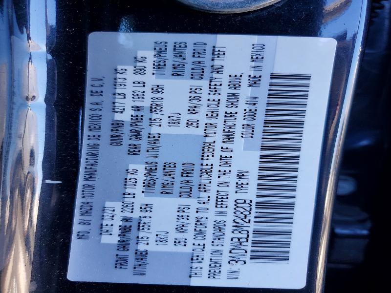 46527876 :رقم المزاد ، 3MVDMABL8MM248209 vin ، 2021 Mazda Cx-30 مزاد بيع