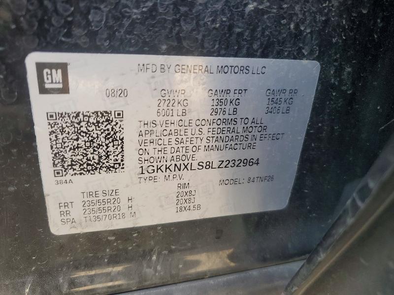 Aukcja sprzedaży 2020 Gmc Acadia, vin: 1GKKNXLS8LZ232964, numer aukcji: 46829246