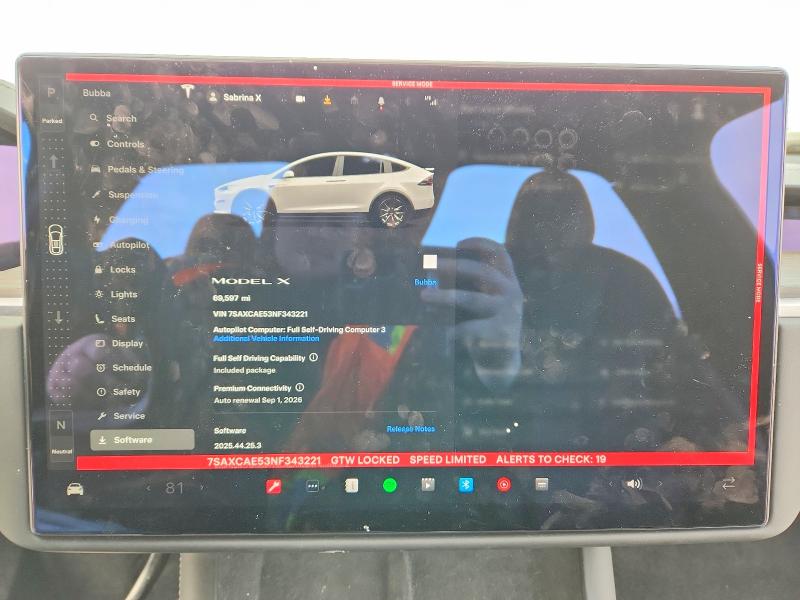 Aukcja sprzedaży 2022 Tesla Model X, vin: 7SAXCAE53NF343221, numer aukcji: 78699215