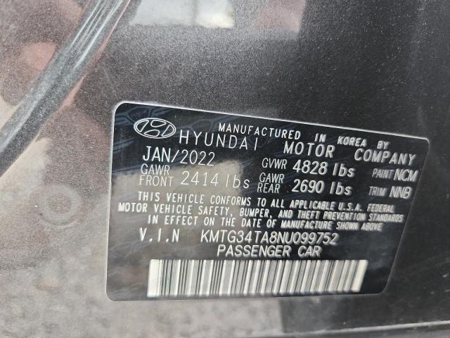 Aukcja sprzedaży 2022 Genesis G70, vin: KMTG34TA8NU099752, numer aukcji: 47871526