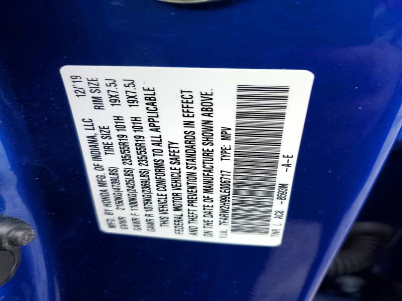 Aukcja sprzedaży 2020 Honda Cr-v, vin: 7FARW2H99LE006717, numer aukcji: 46838986