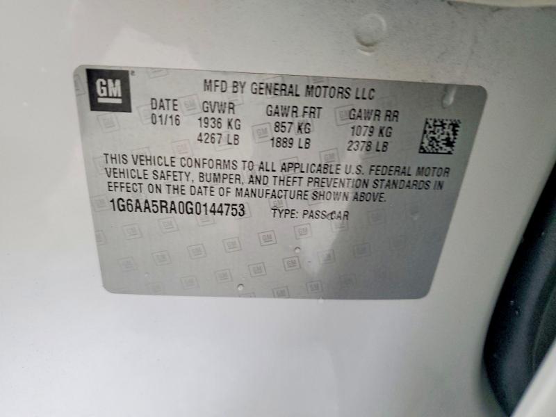 Aukcja sprzedaży 2016 Cadillac Ats, vin: 1G6AA5RA0G0144753, numer aukcji: 46292676
