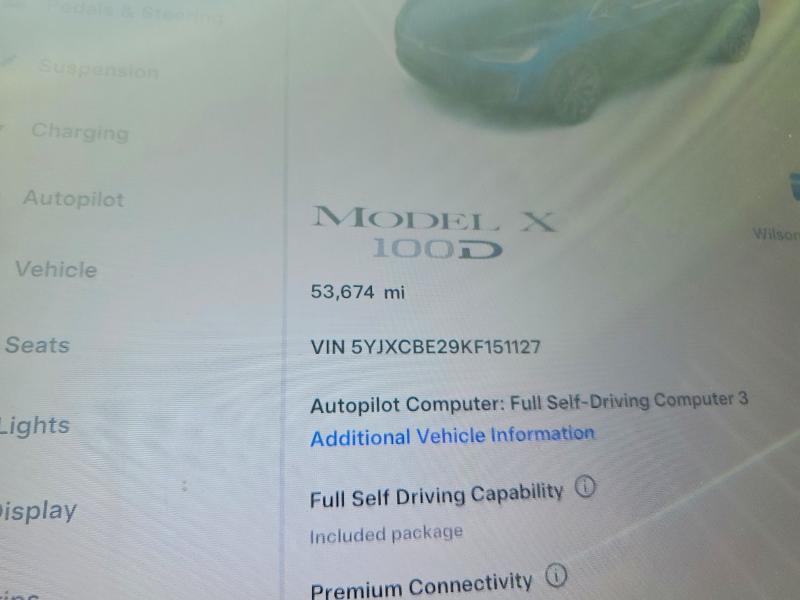 Aukcja sprzedaży 2019 Tesla Model X, vin: 5YJXCBE29KF151127, numer aukcji: 46355756