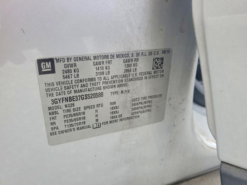Продаж на аукціоні авто 2016 Cadillac Srx, vin: 3GYFNBE37GS520588, номер лоту: 41755426