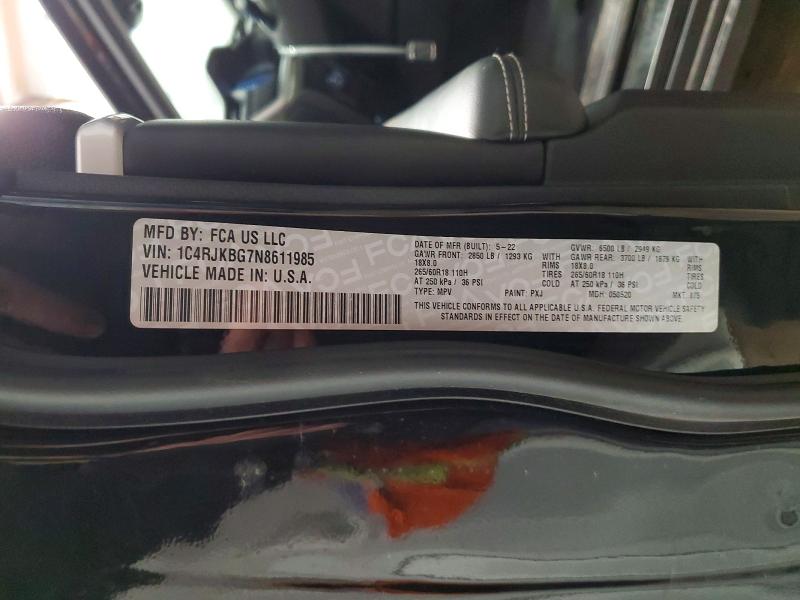 Продаж на аукціоні авто 2022 Jeep Grand Cherokee, vin: 1C4RJKBG7N8611985, номер лоту: 45529076