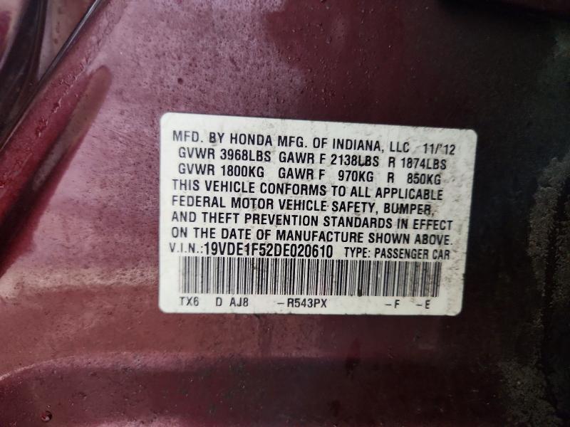 47629746 :رقم المزاد ، 19VDE1F52DE020610 vin ، 2013 Acura Ilx مزاد بيع