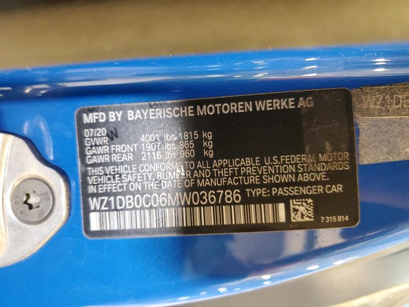 Продажа на аукционе авто 2021 Toyota Gr Supra, vin: WZ1DB0C06MW036786, номер лота: 47551766