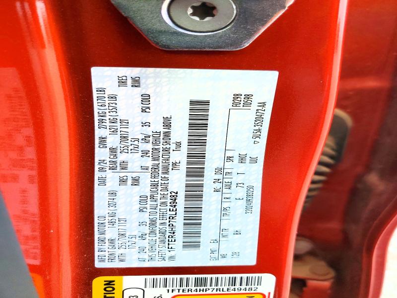 Aukcja sprzedaży 2024 Ford Ranger, vin: 1FTER4HP7RLE49482, numer aukcji: 79402695