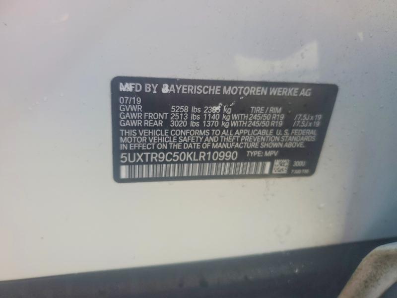 Aukcja sprzedaży 2019 Bmw X3, vin: 5UXTR9C50KLR10990, numer aukcji: 41588356