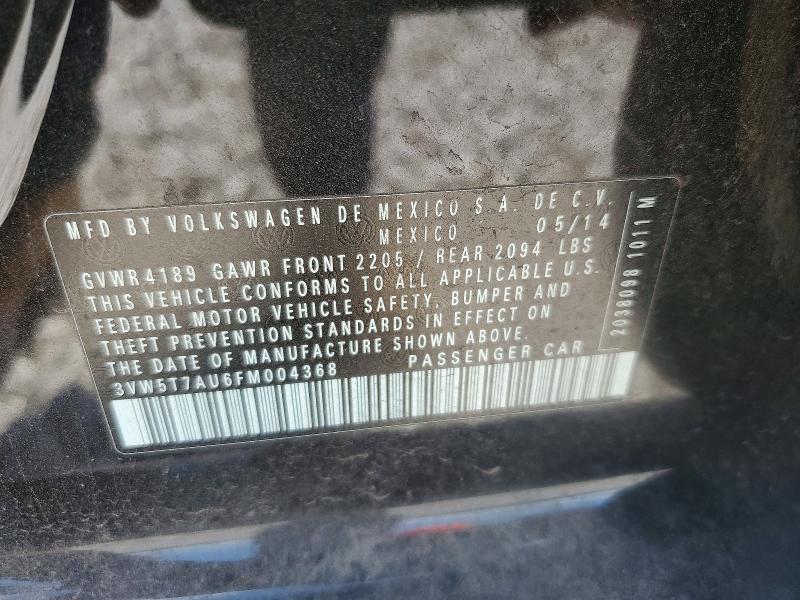 Auction sale of the 2015 Volkswagen Gti, vin: 3VW5T7AU6FM004368, lot number: 48129226