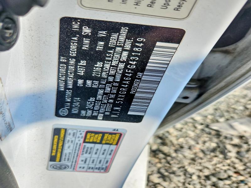 47426076 :رقم المزاد ، 5XXGR4A64FG431849 vin ، 2015 Kia Optima مزاد بيع
