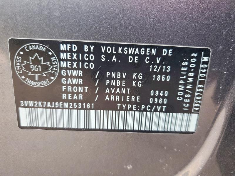 Aukcja sprzedaży 2014 Volkswagen Jetta, vin: 3VW2K7AJ9EM253161, numer aukcji: 79713885