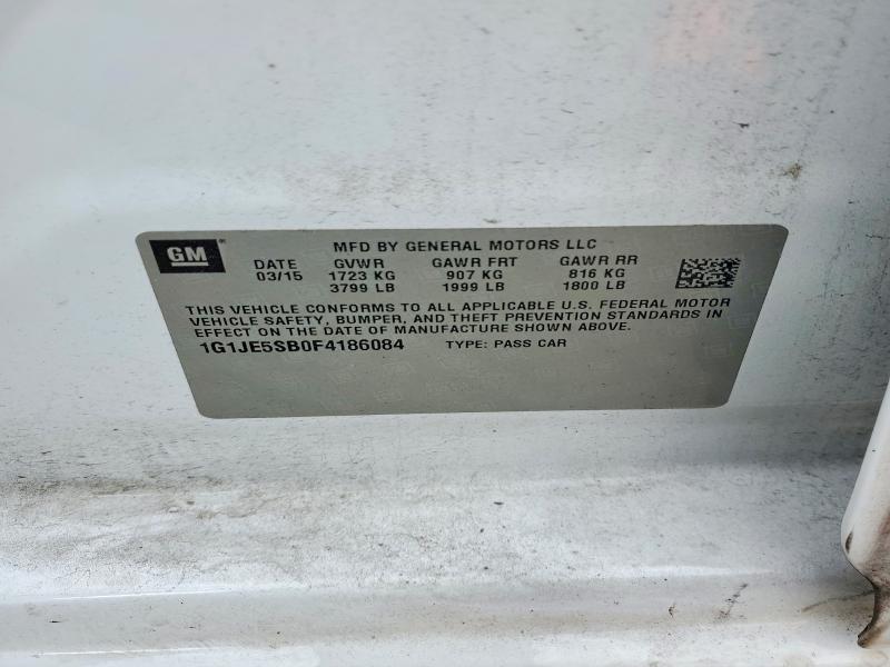 Продаж на аукціоні авто 2015 Chevrolet Sonic, vin: 1G1JE5SB0F4186084, номер лоту: 46380806