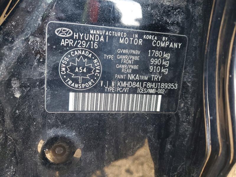 Aukcja sprzedaży 2017 Hyundai Elantra, vin: KMHD84LF8HU189353, numer aukcji: 76847205