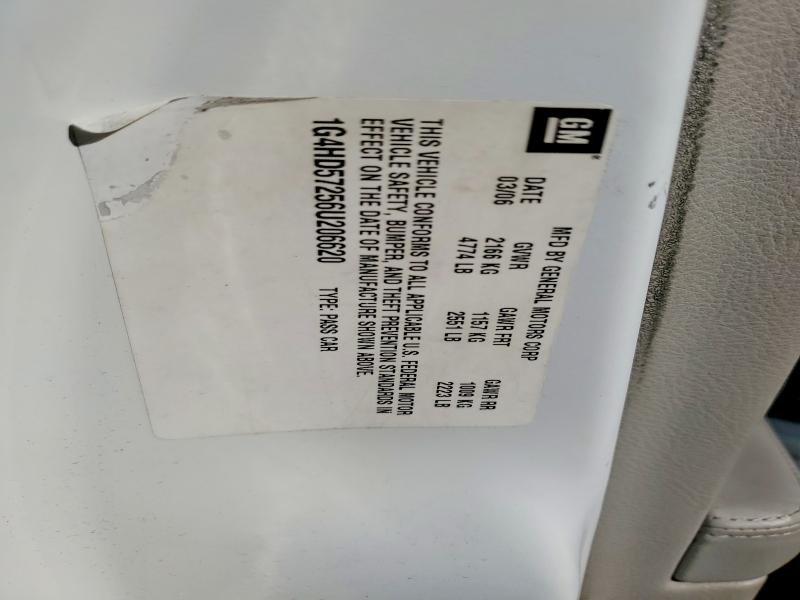 Aukcja sprzedaży 2006 Buick Lucerne, vin: 1G4HD57256U206620, numer aukcji: 46540046