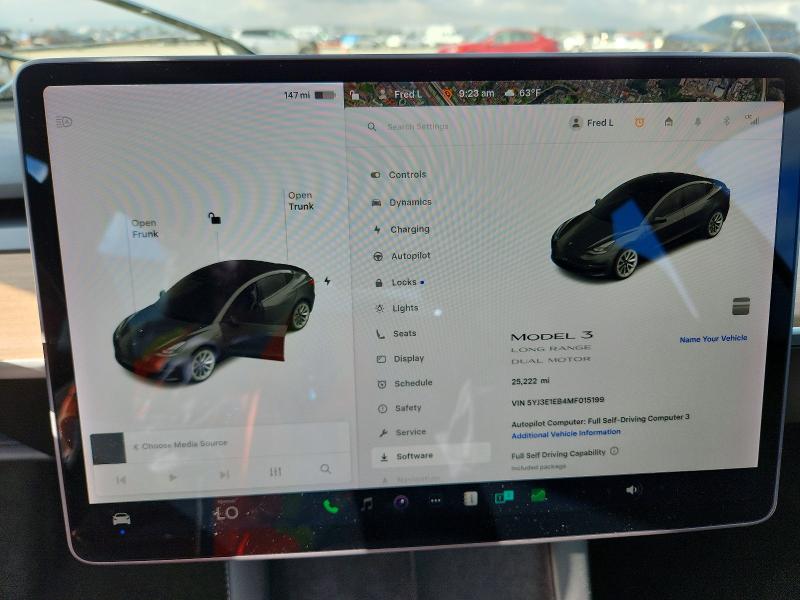 2021 Tesla Model 3 მანქანა იყიდება აუქციონზე, vin: 5YJ3E1EB4MF015199, აუქციონის ნომერი: 45705046