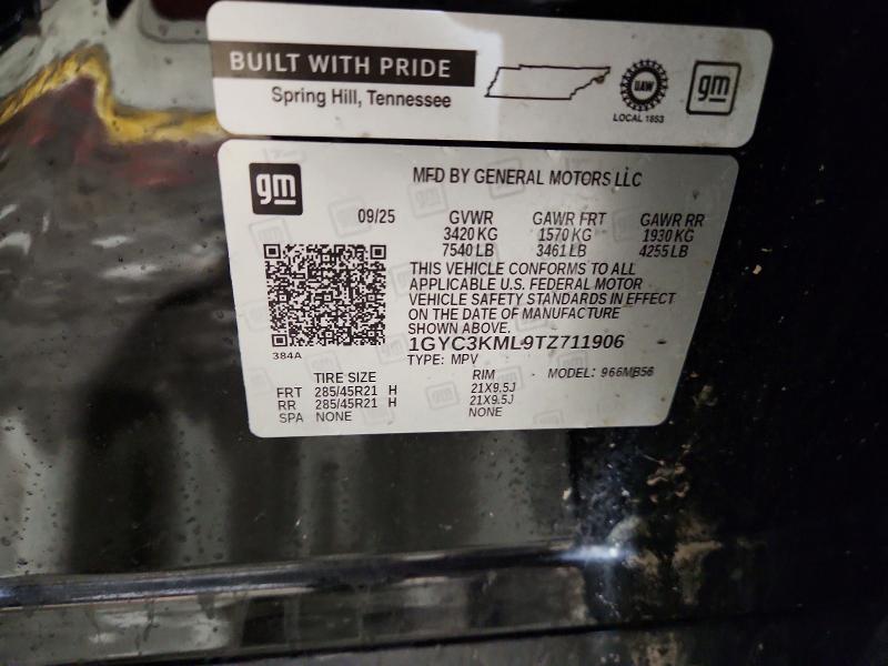 Aukcja sprzedaży 2026 Cadillac Vistiq, vin: 1GYC3KML9TZ711906, numer aukcji: 46494016