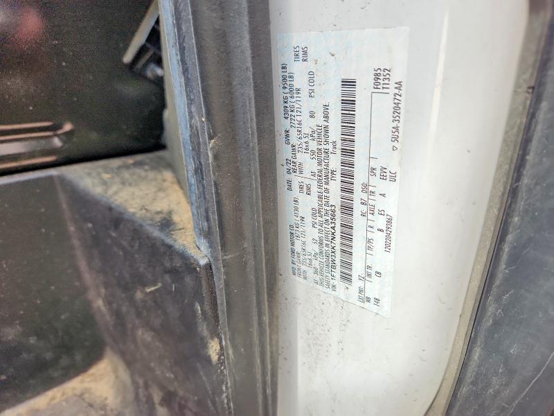 Aukcja sprzedaży 2022 Ford Transit, vin: 1FTBW3XK7NKA35663, numer aukcji: 45509856