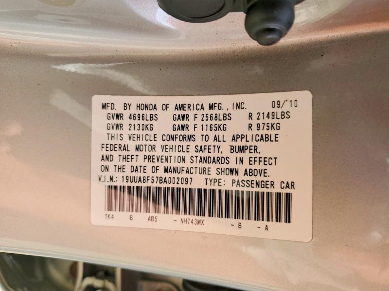 Aukcja sprzedaży 2011 Acura Tl, vin: 19UUA8F57BA002097, numer aukcji: 79927025