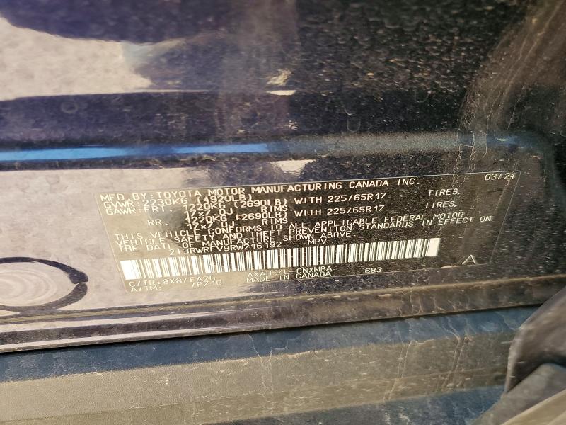41646196 :رقم المزاد ، 2T3RWRFV9RW21619X vin ، 2024 Toyota Rav4 Hybrid مزاد بيع