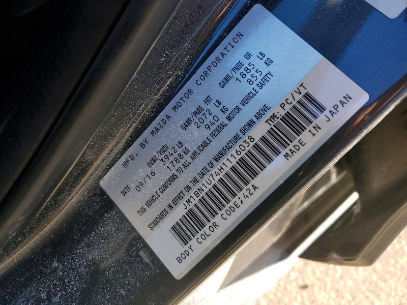 Aukcja sprzedaży 2017 Mazda 3, vin: JM1BN1U74H1116038, numer aukcji: 47615216